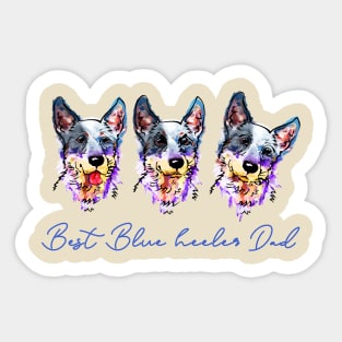 Blue Heeler Dad Sticker